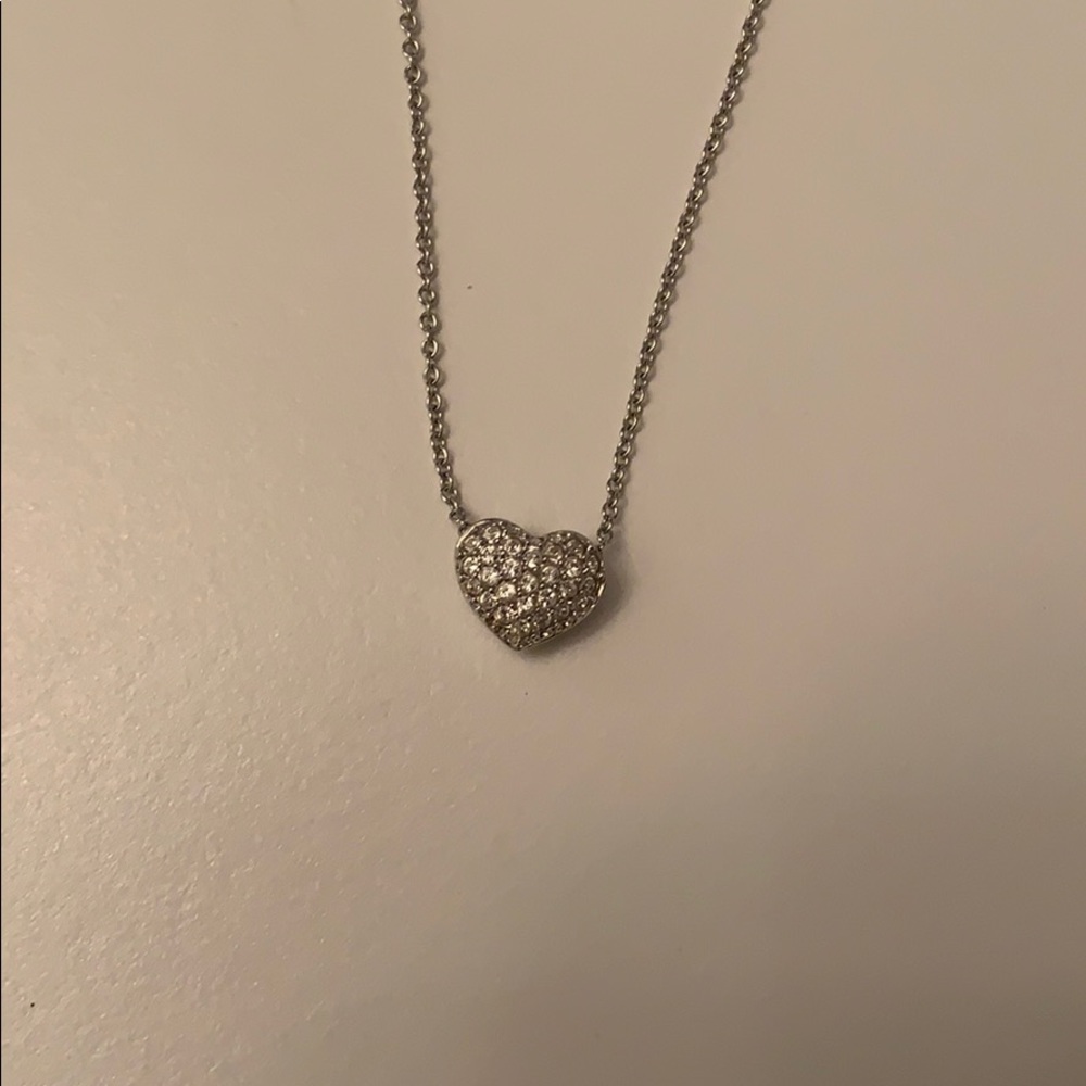 Swarovski reversible heart necklace 925